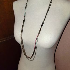 Modern trendy layered necklace